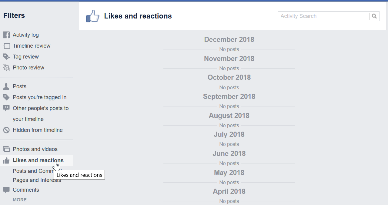 facebook activity log 2021