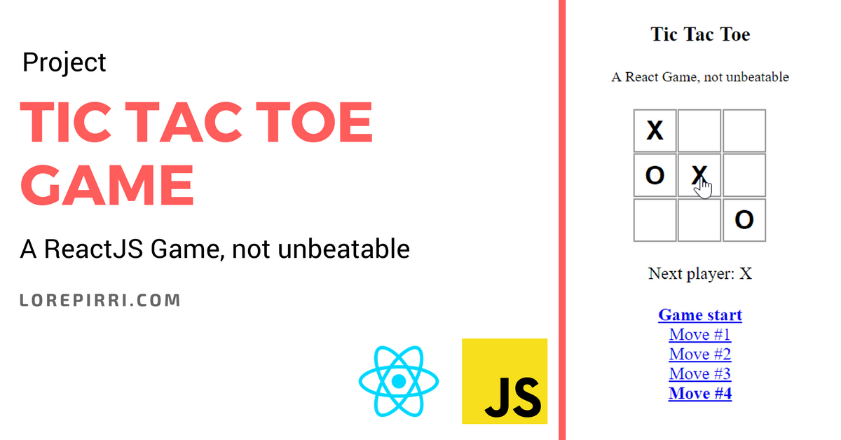 Tic Tac Toe Game, HTML, CSS and Javascript